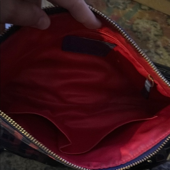 Coach Navy and Red Plaid Women's Bag - Picture 6 of 9